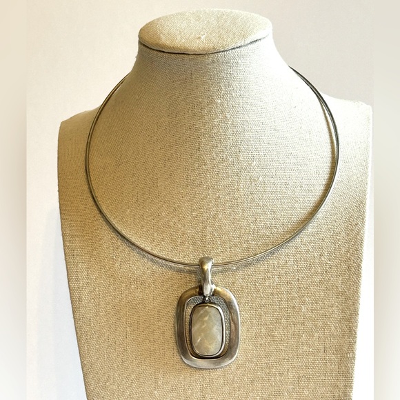 Heavy MOP Sterling Silver 925 Pendant by Joseph Esposito Signed Stamped 23 grams - Picture 2 of 8